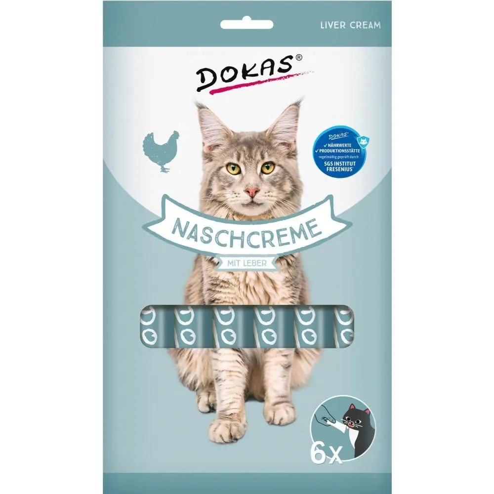 Dokas Kat Creamy Slikbar Kattesnack Kyllingelever 90 Gram